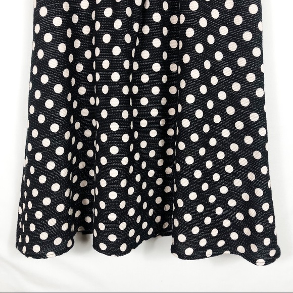 Anthropologie Maeve Nikola Polka Dot Mini Dress | Black White | Size 4 - Picture 8 of 14
